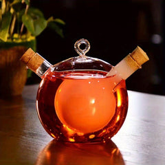 Double Layer Vinegar Dispenser Glass Olive Bottle