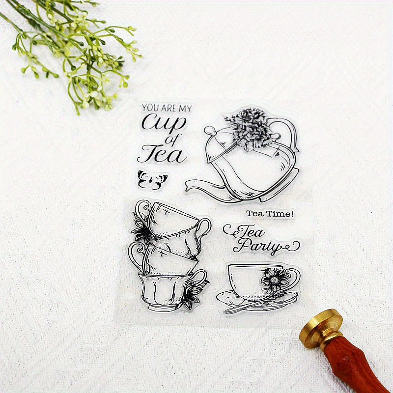 Tea Cup Teapot DIY Silicone Stamp