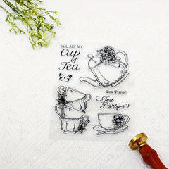 Tea Cup Teapot DIY Silicone Stamp