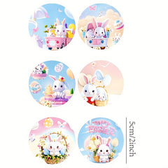 60PCS 3D Rabbit Baby Thank You Sticker for Small Business Gift Packaging