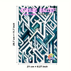 Adult Coloring Book Stress Relief 20 Pages 21x21 cm Thick Paper