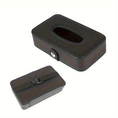 Car Tissue Box PU Leather Sunshield Auto Accessories Car Interior Supplies