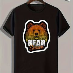 BEAR Season Print Men's Graphic T shirt Casual Comfy Tees For Summer