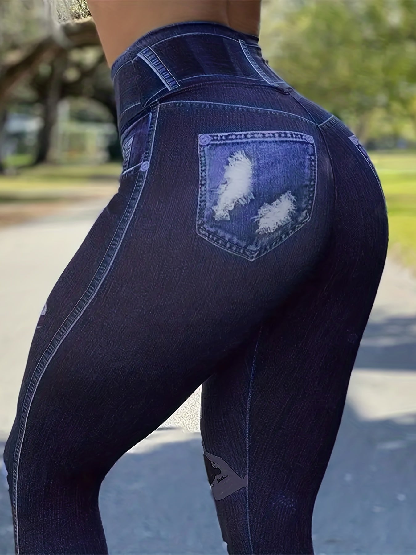 Print Yoga Pants Stretchy Running Fitness Workout Leggings