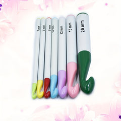 7pcs Colorful Plastic Crochet Hooks Set 7.0mm-20mm