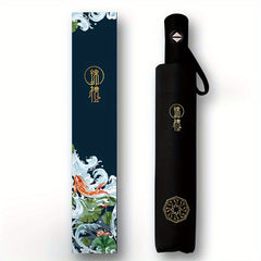 Koi Pattern UV Protection Sunshade Umbrella Automatic Folding