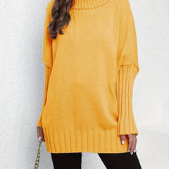 Turtle Neck Bat Sleeve Sweater