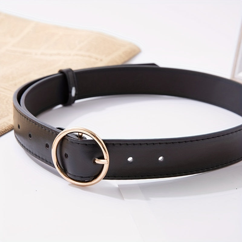 Men's Pin Buckle Leather Belt for Jeans Pants