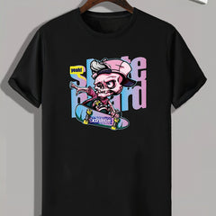 Chinese Pattern Print Men's Sports T-shirt for Fitness Activities
