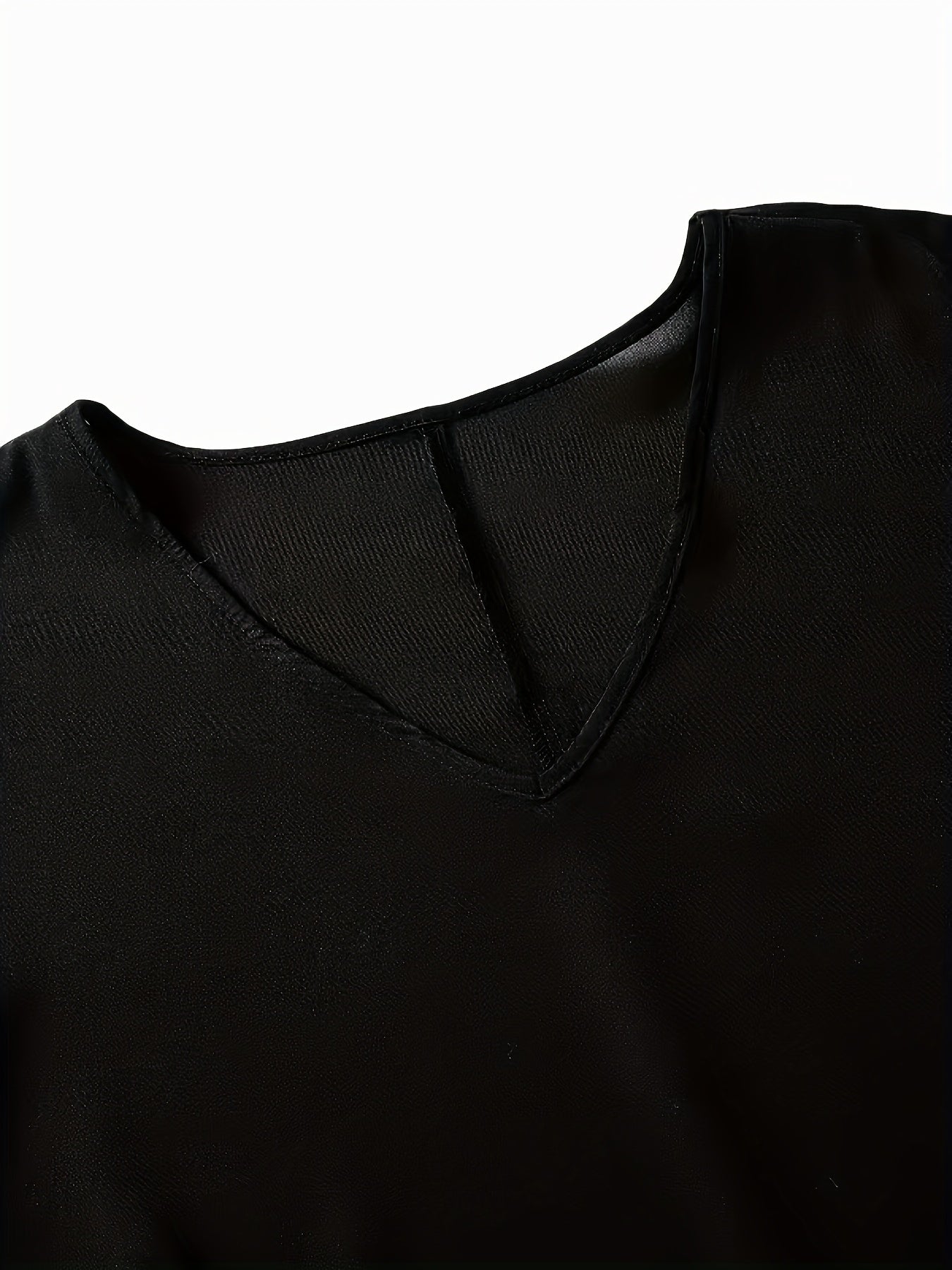 Solid Pompom Half Sleeve Top - Plus Size