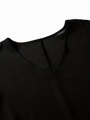 Solid Pompom Half Sleeve Top - Plus Size
