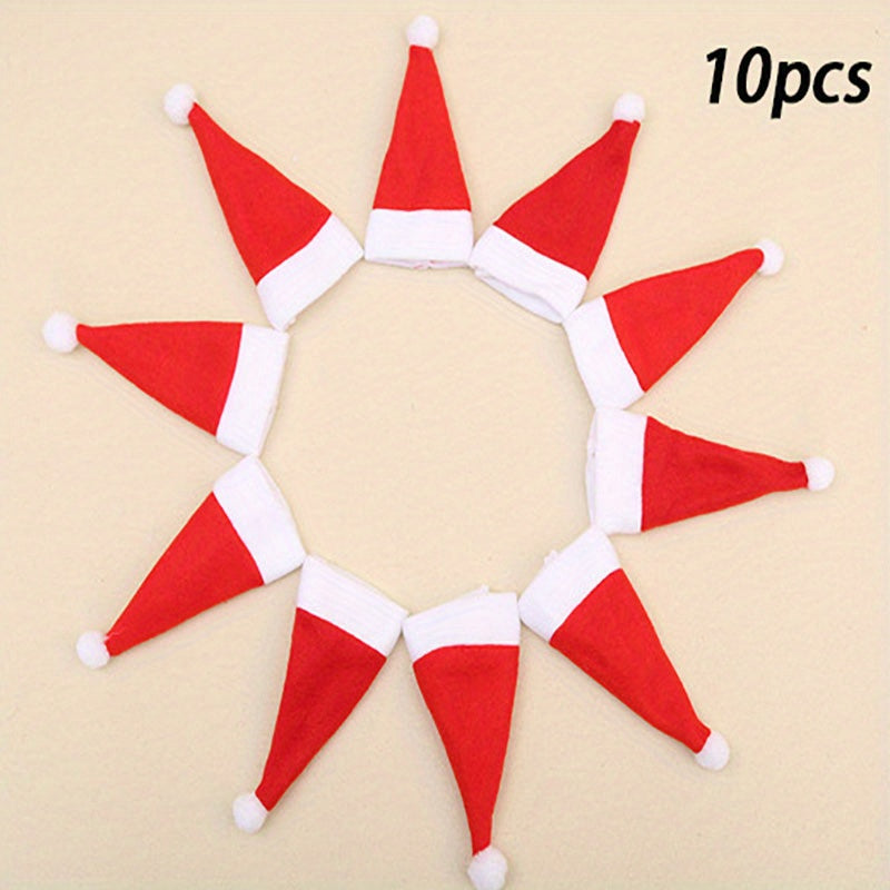 Mini Christmas Hat Wine Bottle Cover Decoration