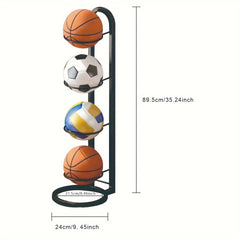 Ball Storage Rack Basketball Display Stand Portable Outdoor
