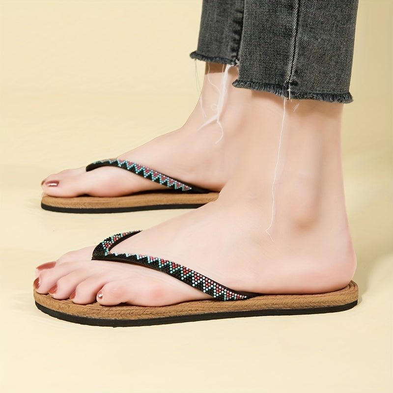 Women's Letter Pattern Flip Flops Open Toe Slides