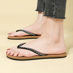 Women's Letter Pattern Flip Flops Open Toe Slides