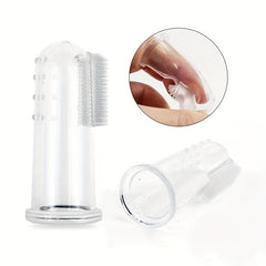 Soft Bristle Pet Finger Toothbrush for Dog Teeth Cleaning
