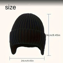 Warm Knitted Beanie Hat for Winter Outdoor Activities