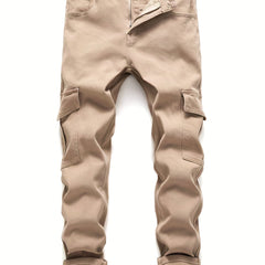 Men's Slim Fit Pocket Jeans High Stretch Denim Pants