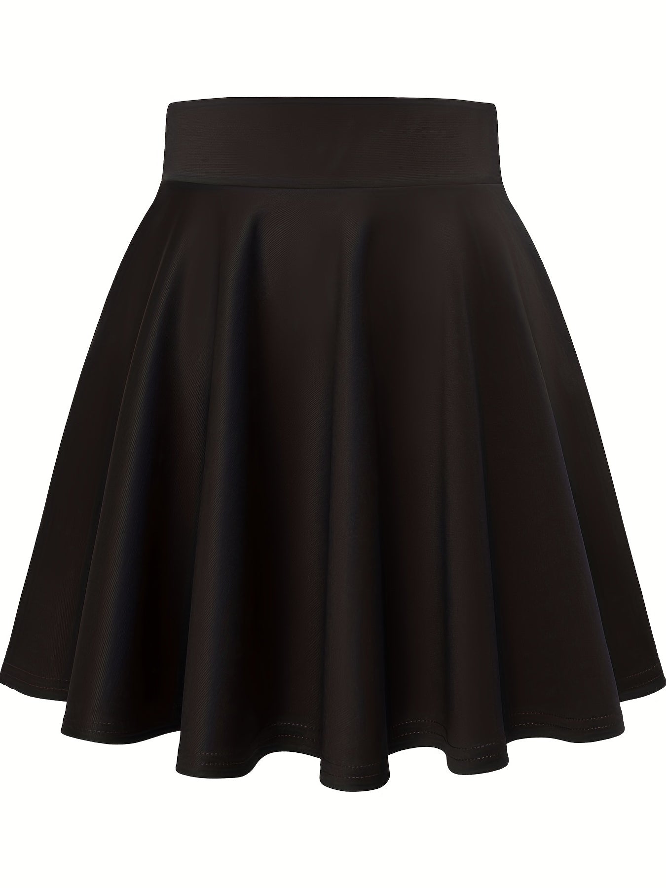 Casual High Waist Skater Skirt for Women
