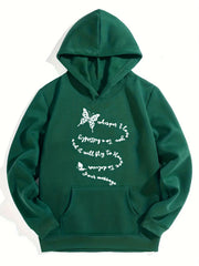 Girls Butterfly Print Hooded Sweatshirt Top Long Sleeve Hoodie Pullovers