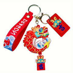 Dragon Keychain Cartoon Zodiac Bag Backpack Pendant Year Gift