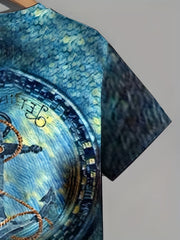 Men's Anchor Graphic T shirt Active 3D Print Tee For Summer