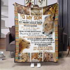 Lion Pattern Blanket for Indoor/Outdoor Use - Camping Gift