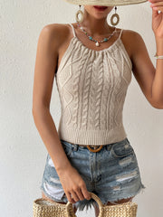 Y2K Lace Up Halter Cami Tank Top