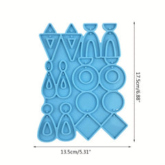 Crystal Epoxy Resin Mold Ear Studs Dangle Earring Silicone Mould