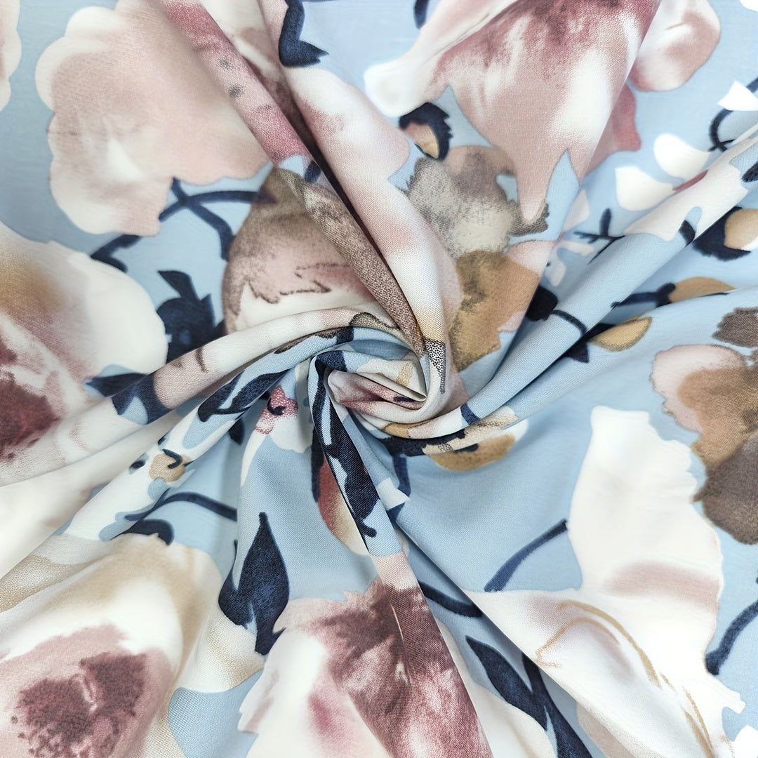1pc Faux Cotton Fabric Diy Cloth Dress Fabric 1yard Cut Size