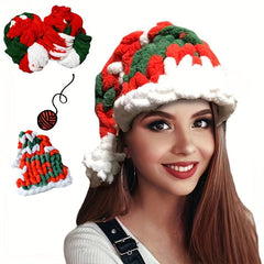 2pcs Christmas Hat Fabric DIY Thread Extra Thick Wool Thread 245g