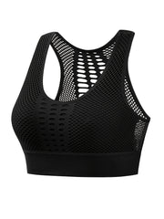 Fishnet Sports Bra Hollow Out Breathable Workout Bra Women's Lingerie