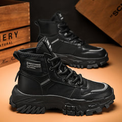 Men's High Top Hiking Boots Non Slip Lace Up Shoes