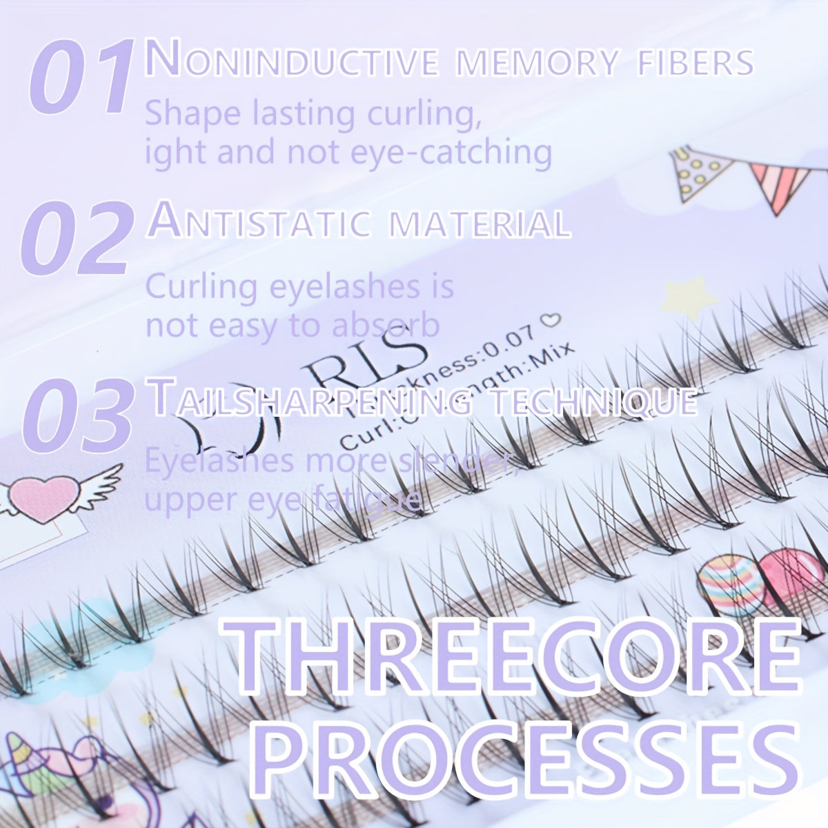 9-11mm Cluster Lashes Simulated Curling Self Grafted Individual Fairy Lashes