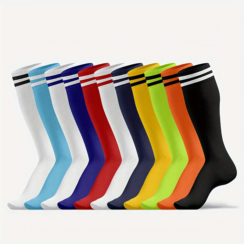 3 Pairs Football Knee High Socks Breathable NonSlip Sport Socks
