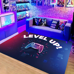 Gaming Area Rug Game Controller Pattern Decorative Carpet