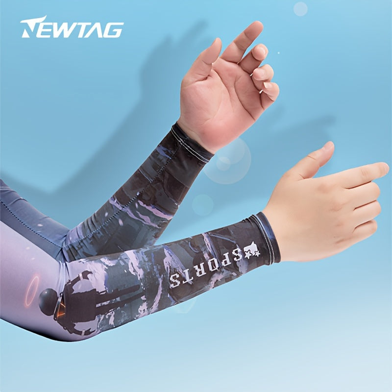 1pair Summer Sunscreen Sleeves Arm Guard Men's Cycling Sleeves