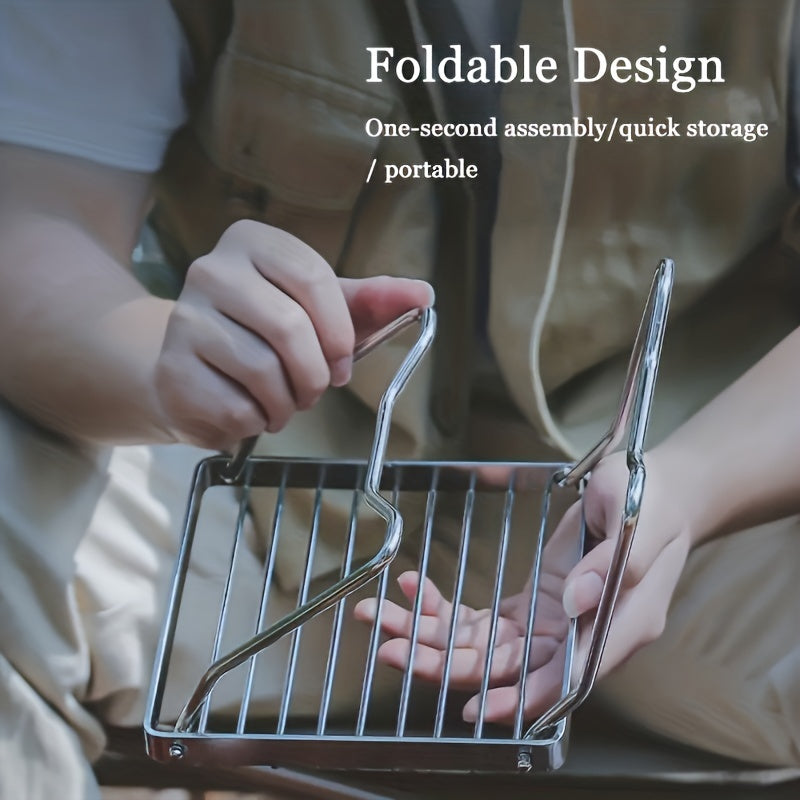 Portable Foldable Kettle Bracket Stainless Steel Stove Bracket