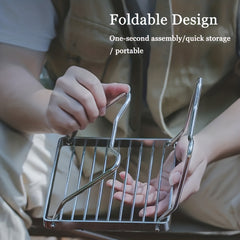 Portable Foldable Kettle Bracket Stainless Steel Stove Bracket