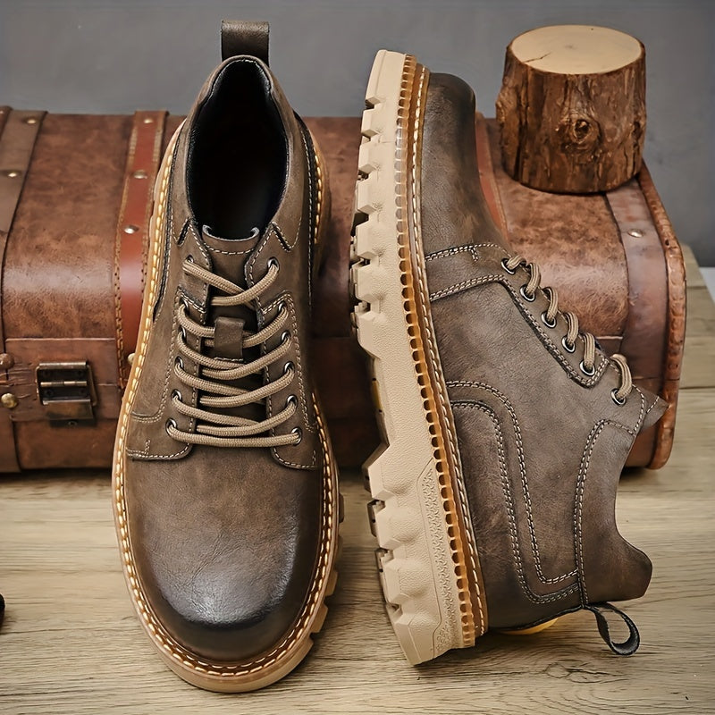 Men's Lace up Ankle Boots Casual Walking Shoes
