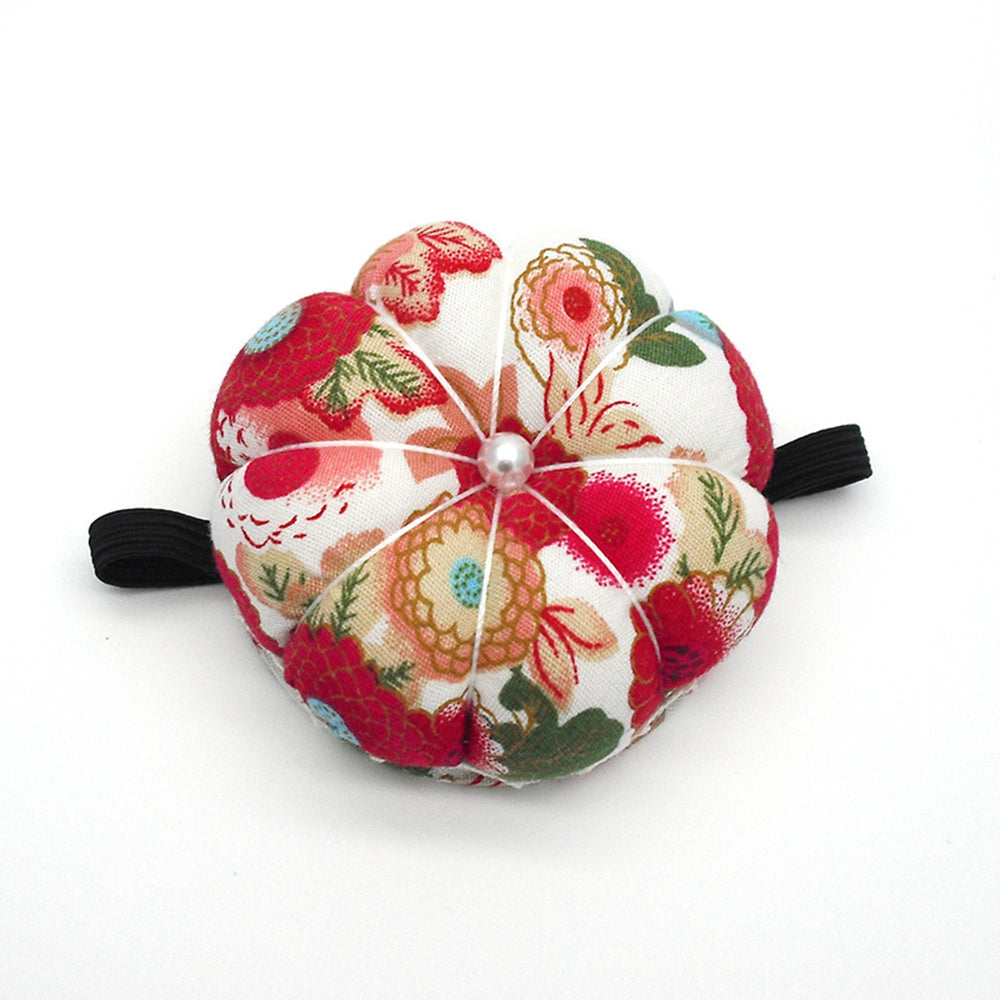 Pumpkin Shape Sewing Pincushion with Wrist Strap