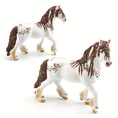 Simulated Mythical Animal Flower Elf Horse Desktop Ornament Toy