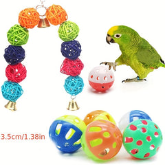 13pcs Bird Parakeet Toys Swing Hanging Chewing Toy Hammock Climbing Ladder
