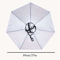 27in Hat Umbrella Rain or Shine Fishing Elastic Band Lightweight