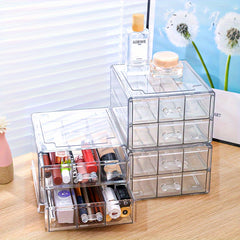 6 Grids Acrylic Storage Box for Office, Cosmetics, Jewelry, Christmas Supplies
