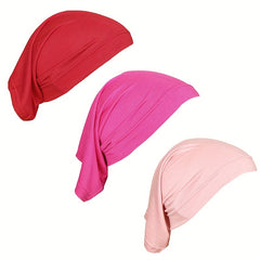 3pcs Dreadlocks Cap Cover High Elastic Solid Breathable Cap