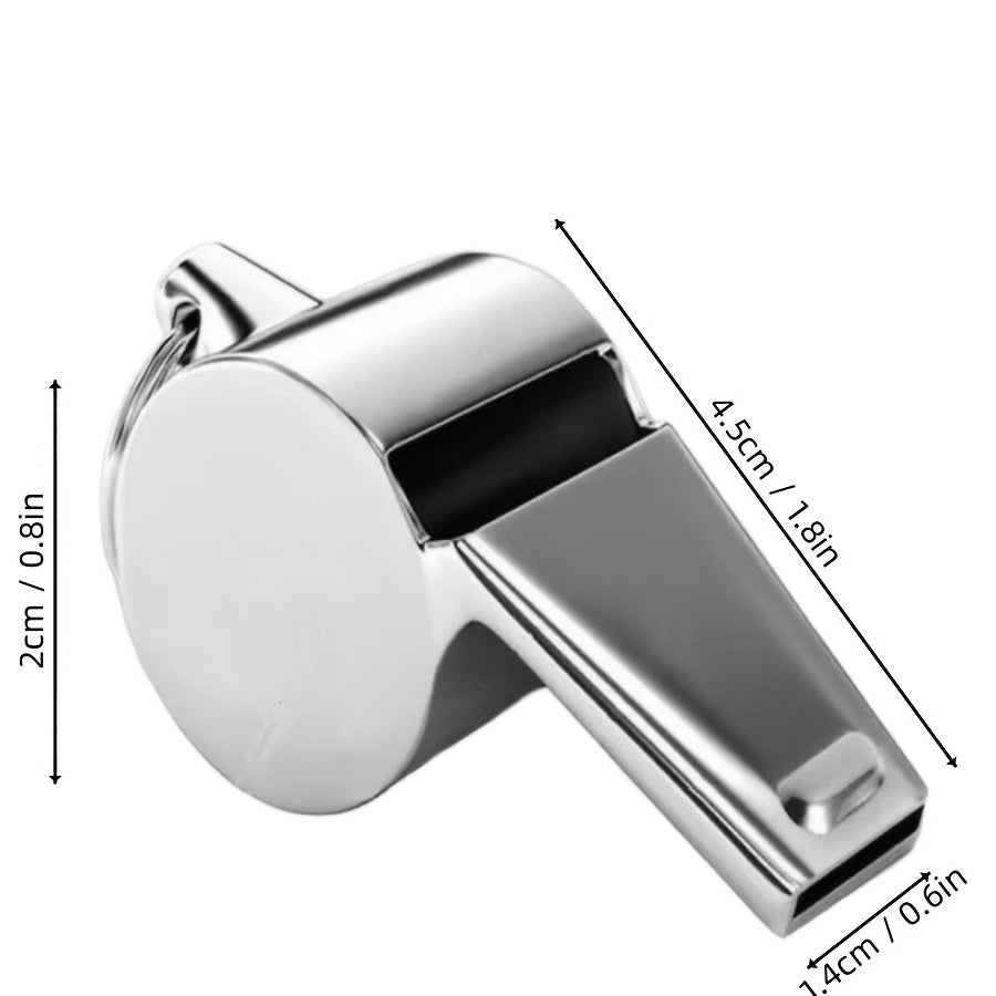 Stainless Steel Sports Whistle - Loud, Clear, Durable