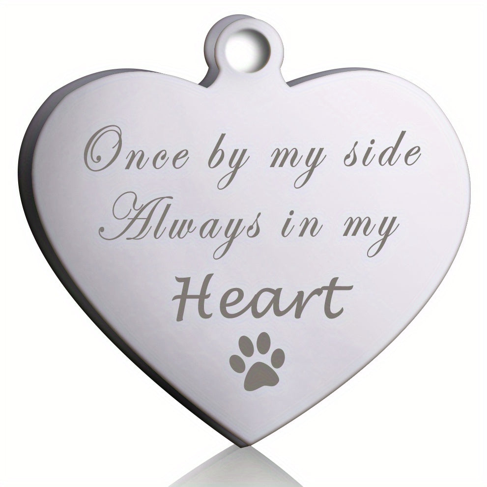 Personalized Heart Shaped Silver Pet Tag