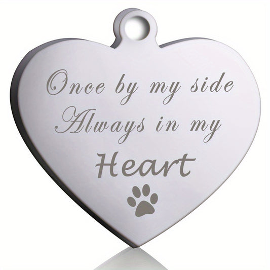 Personalized Heart Shaped Silver Pet Tag