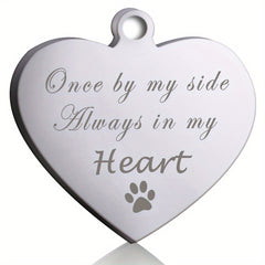 Personalized Heart Shaped Silver Pet Tag